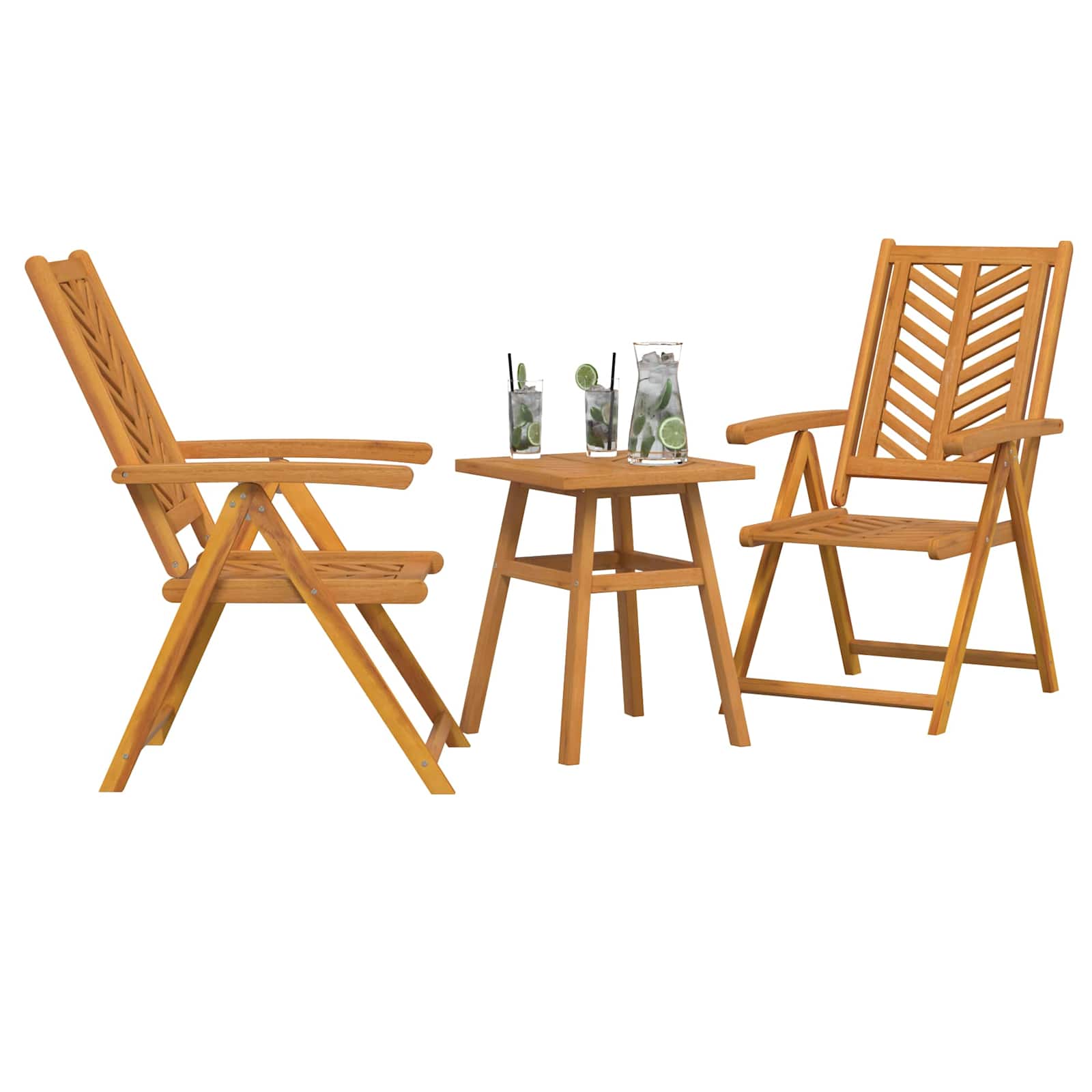 vidaXL Garden Dining Set 3 pcs Brown Solid Acacia Wood - 150 x 90 x 60 cm