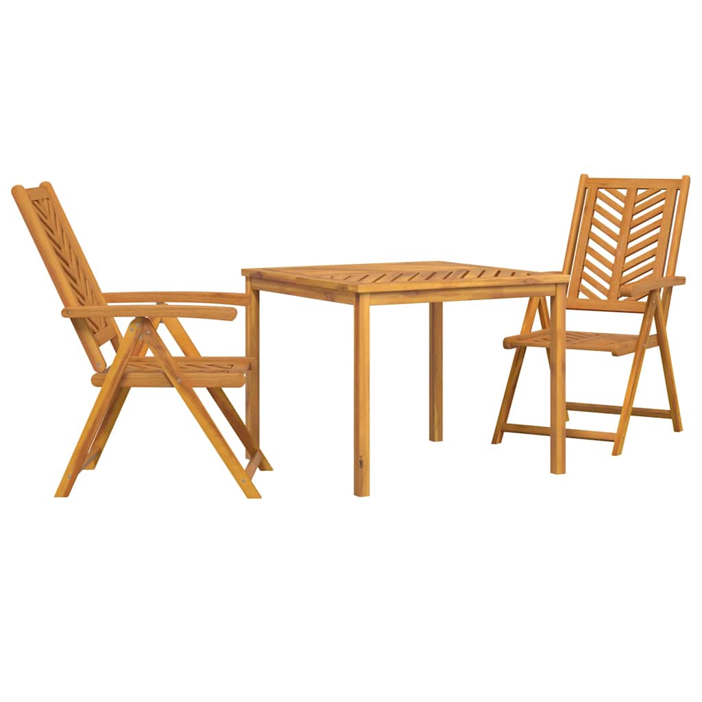 vidaXL Garden Dining Set 3 pcs Brown Solid Acacia Wood - 90 x 90 x 74 cm - 23630