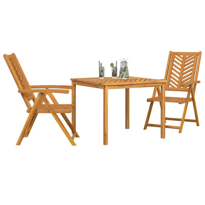 vidaXL Garden Dining Set 3 pcs Brown Solid Acacia Wood - 90 x 90 x 74 cm - 23630