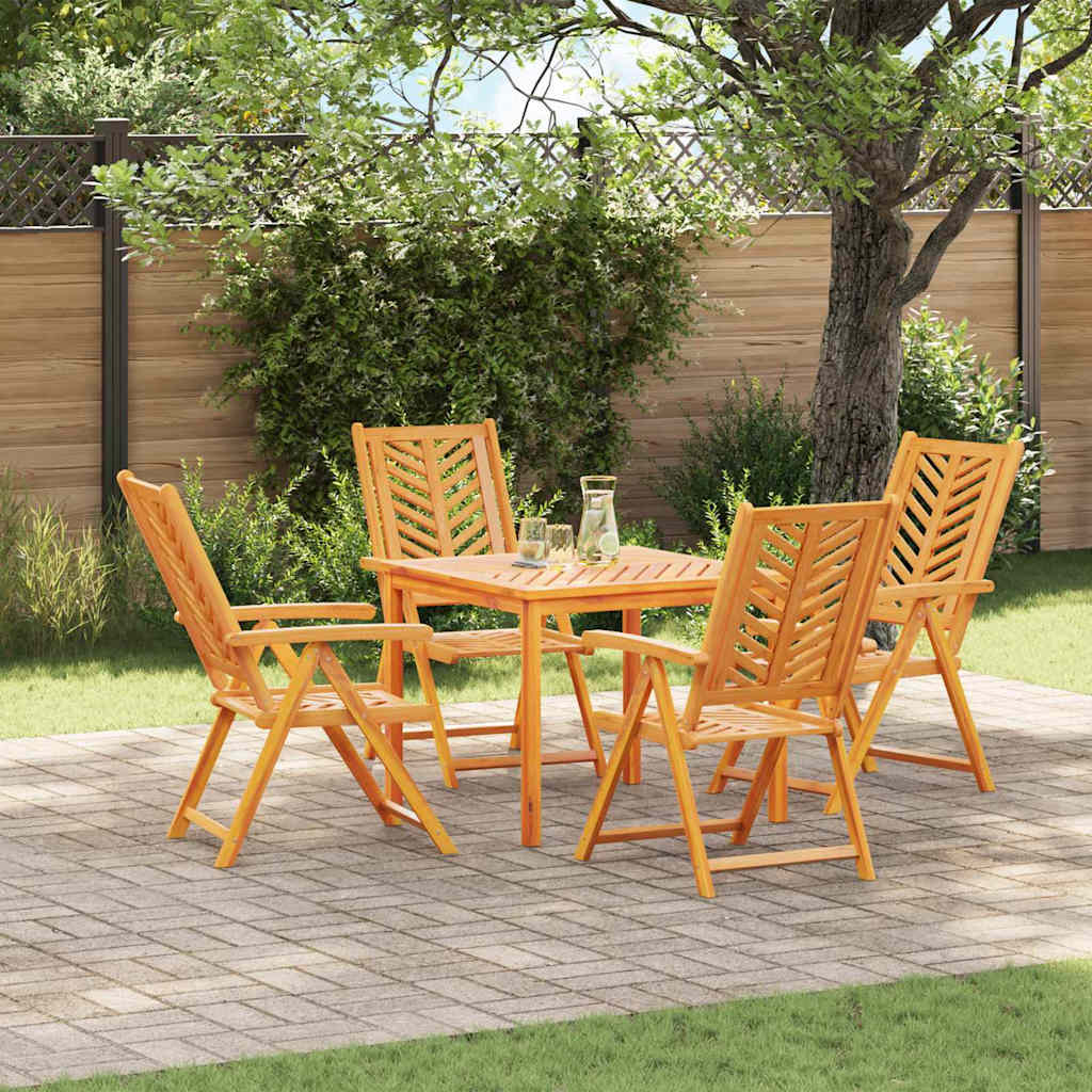 vidaXL Garden Dining Set 5 pcs Brown Solid Acacia Wood - 90 x 90 x 74 cm - 23634