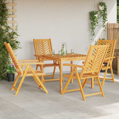 vidaXL Garden Dining Set 5 pcs Brown Solid Acacia Wood - 90 x 90 x 74 cm - 23634
