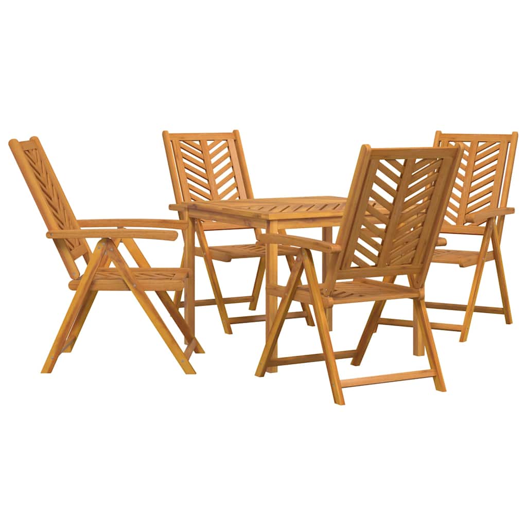 vidaXL Garden Dining Set 5 pcs Brown Solid Acacia Wood - 90 x 90 x 74 cm - 23634