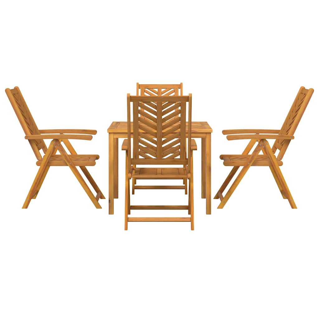 vidaXL Garden Dining Set 5 pcs Brown Solid Acacia Wood - 90 x 90 x 74 cm - 23634