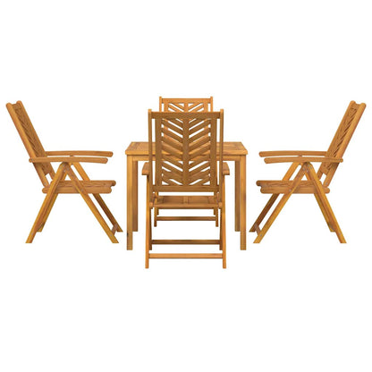 vidaXL Garden Dining Set 5 pcs Brown Solid Acacia Wood - 90 x 90 x 74 cm - 23634