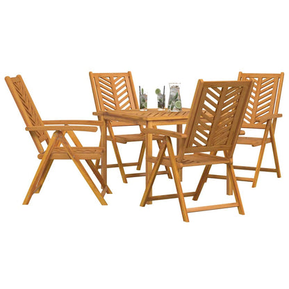 vidaXL Garden Dining Set 5 pcs Brown Solid Acacia Wood - 90 x 90 x 74 cm - 23634