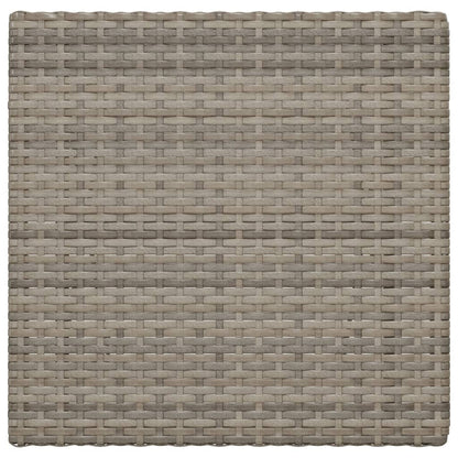 vidaXL Folding Bistro Table Grey 55x54x71 cm Poly Rattan