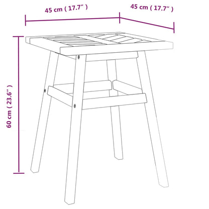 vidaXL Side Table 45x45x60 cm Solid Wood Acacia - Brown
