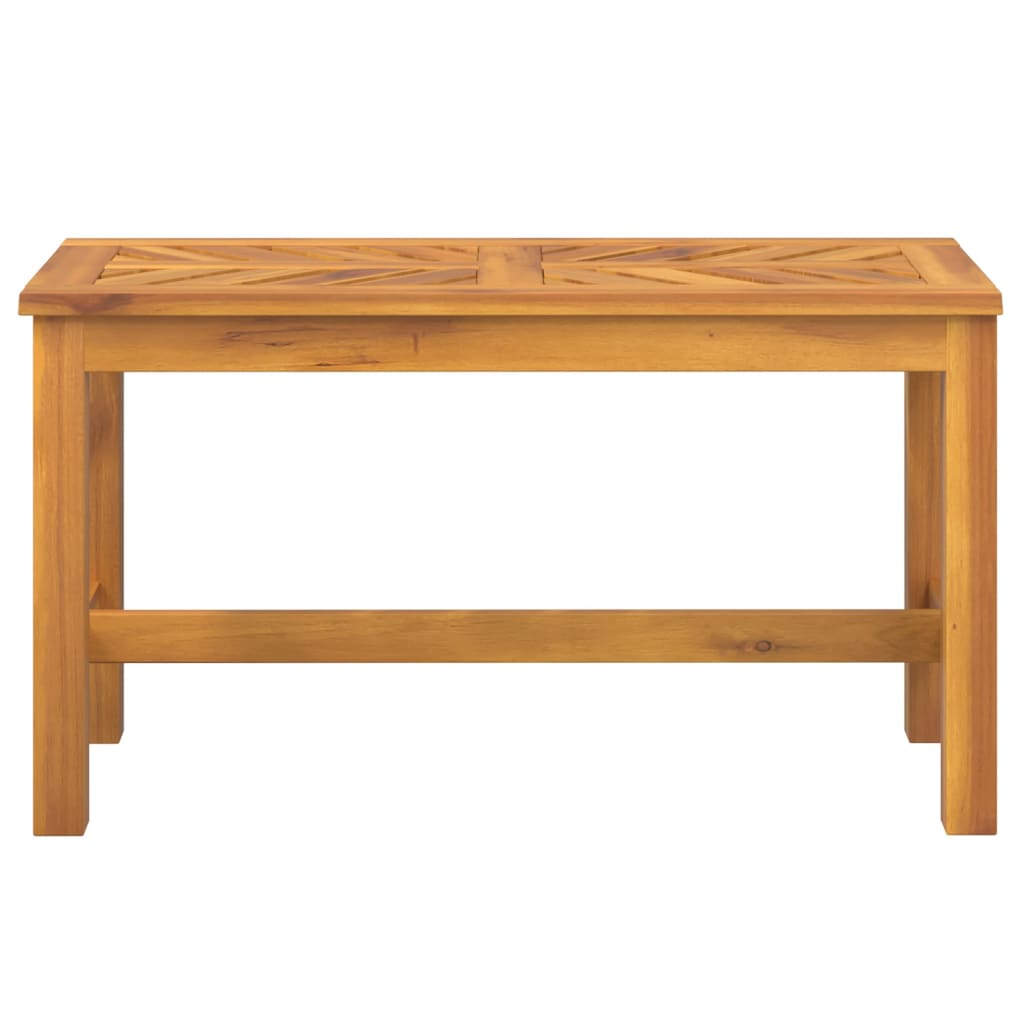 vidaXL Garden Bench 80 cm Solid Wood Acacia - Brown - 80 x 35 x 45 cm