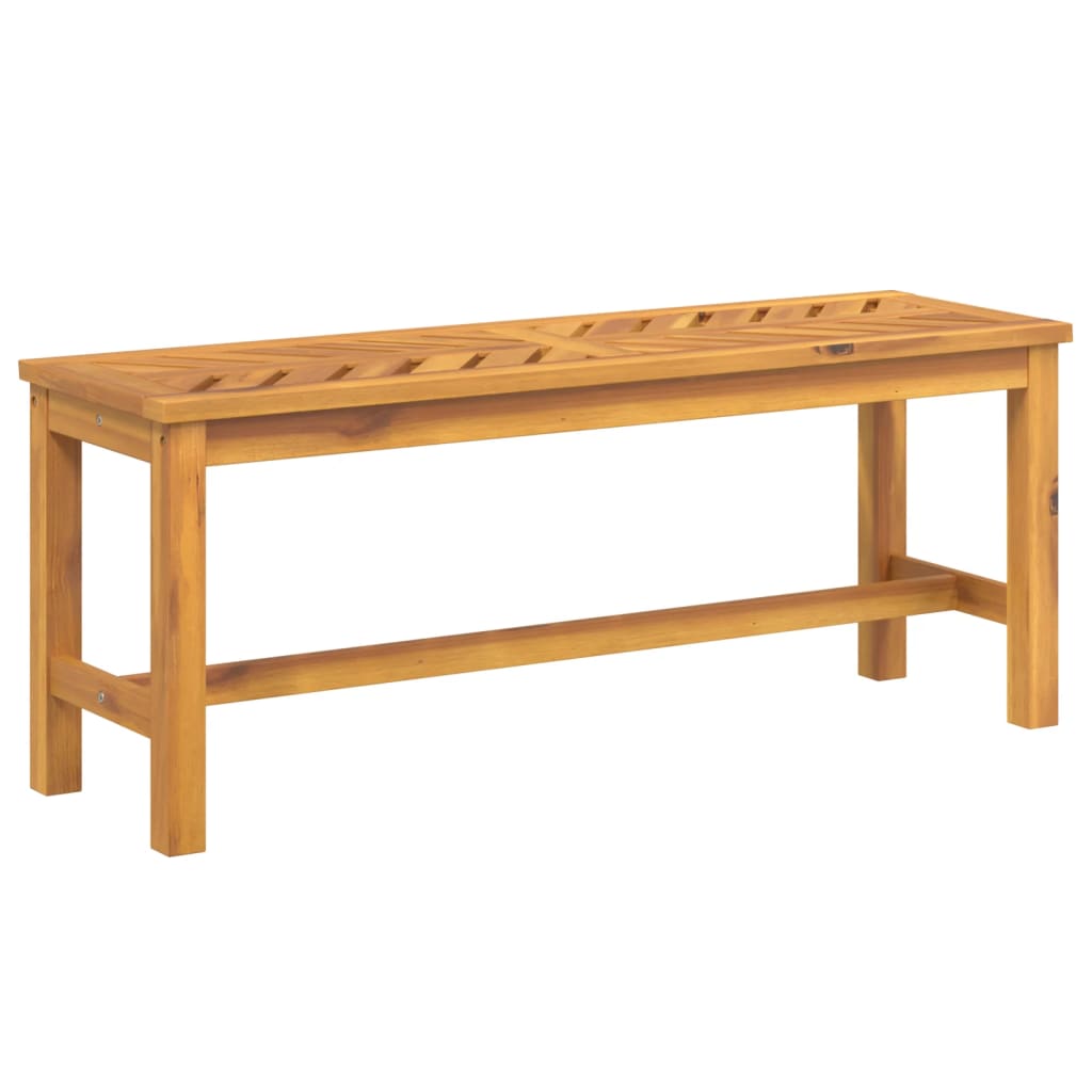 vidaXL Garden Bench 110 cm Solid Wood Acacia - Brown - 110 x 35 x 45 cm