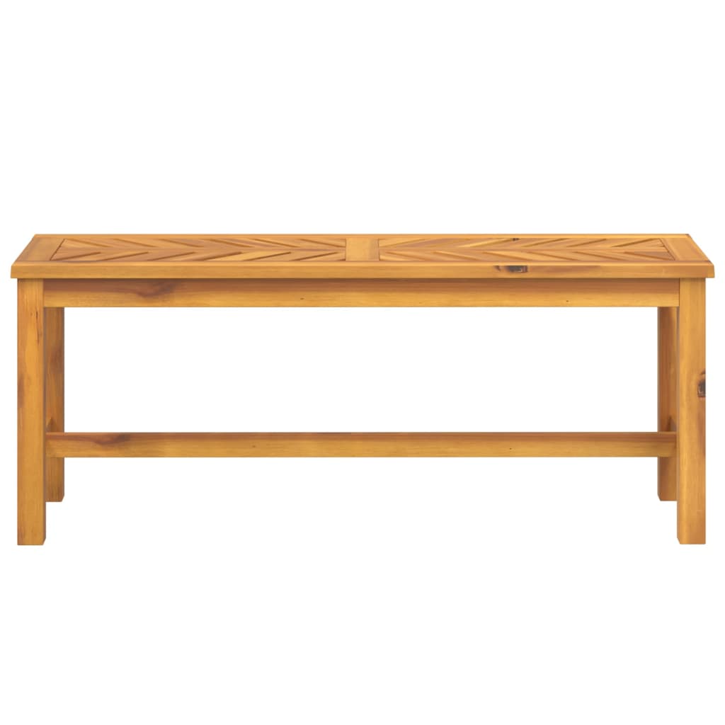 vidaXL Garden Bench 110 cm Solid Wood Acacia - Brown - 110 x 35 x 45 cm