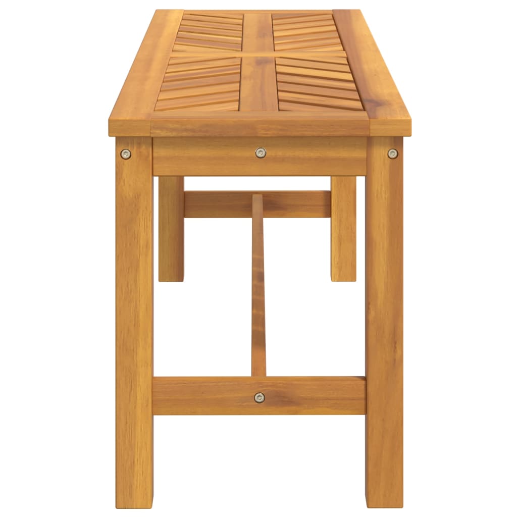 vidaXL Garden Bench 110 cm Solid Wood Acacia - Brown - 110 x 35 x 45 cm