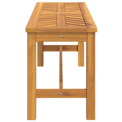 vidaXL Garden Bench 110 cm Solid Wood Acacia - Brown - 110 x 35 x 45 cm
