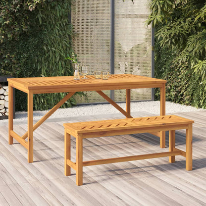 vidaXL Garden Bench 110 cm Solid Wood Acacia - Brown - 110 x 35 x 45 cm