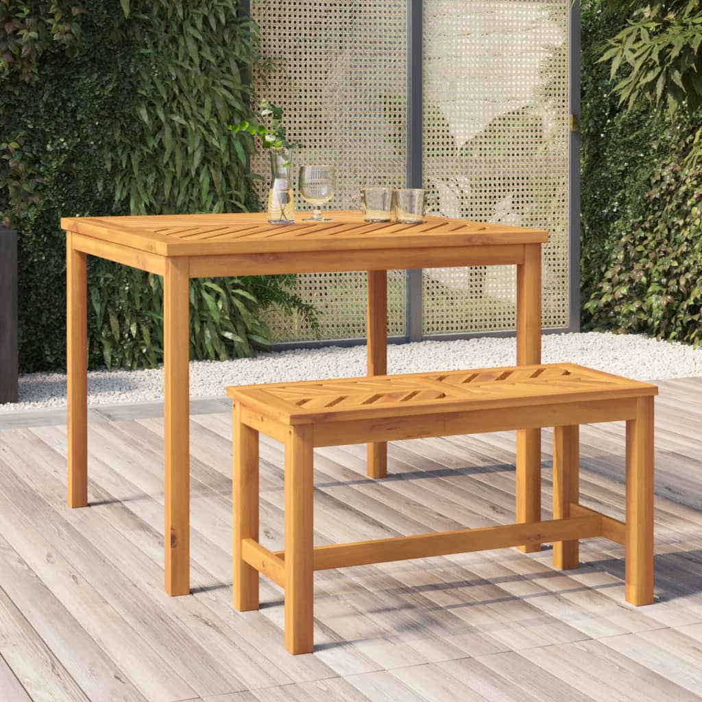 vidaXL Garden Dining Table 90x90x74 cm Solid Wood Acacia - Brown