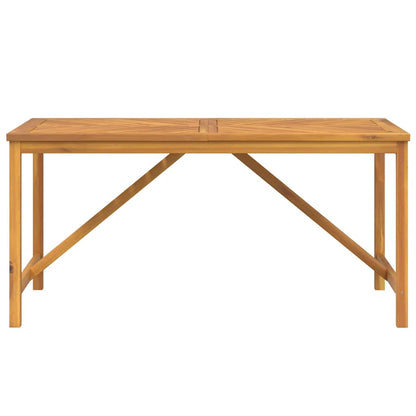 vidaXL Garden Dining Table 150x90x74 cm Solid Wood Acacia - Brown