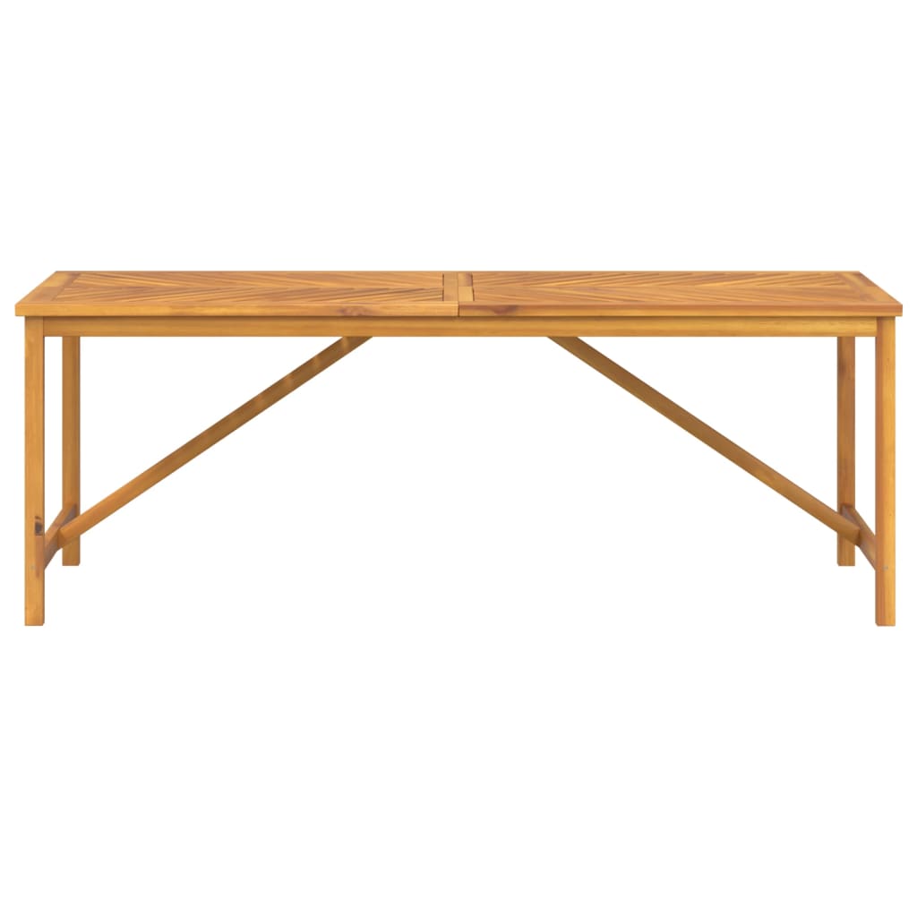 vidaXL Garden Dining Table 200x90x74 cm Solid Wood Acacia - Brown