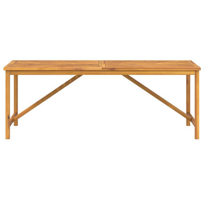 vidaXL Garden Dining Table 200x90x74 cm Solid Wood Acacia - Brown