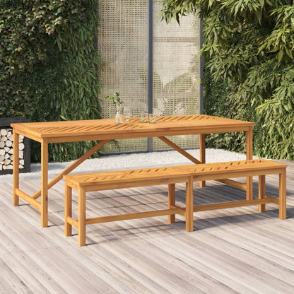 vidaXL Garden Dining Table 200x90x74 cm Solid Wood Acacia - Brown