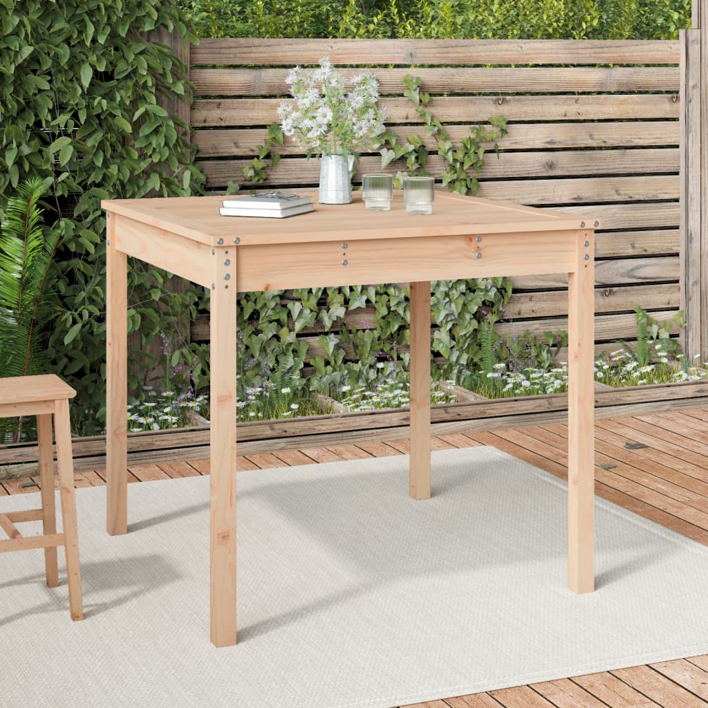 vidaXL Garden Table 82.5x82.5x76 cm Solid Wood Pine - Brown