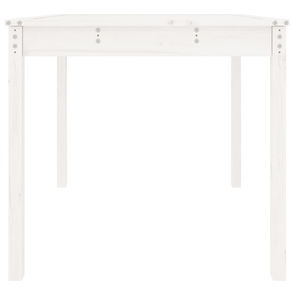 vidaXL Garden Table White 82.5x82.5x76 cm Solid Wood Pine
