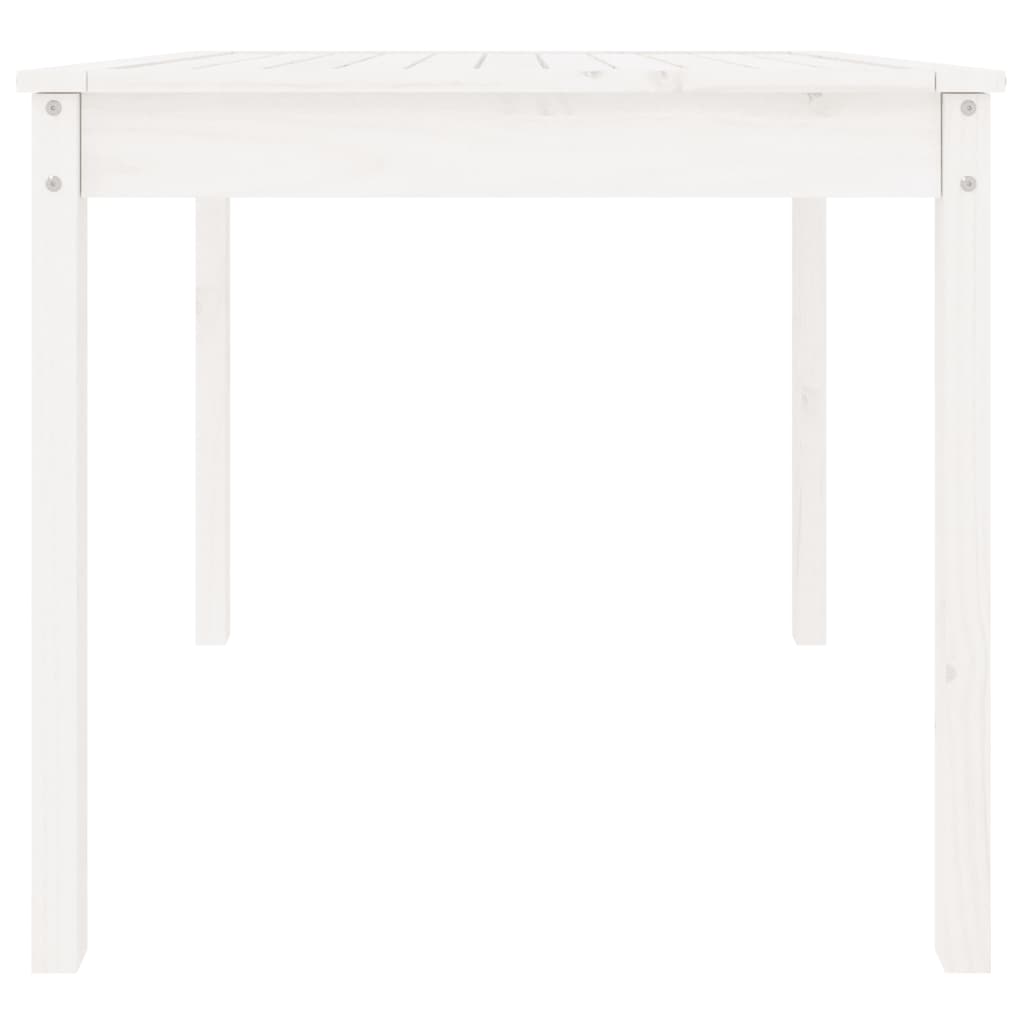 vidaXL Garden Table White 82.5x82.5x76 cm Solid Wood Pine