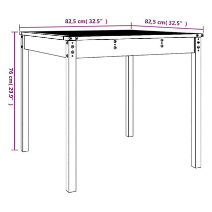 vidaXL Garden Table 82.5x82.5x76 cm Solid Wood Douglas - Brown