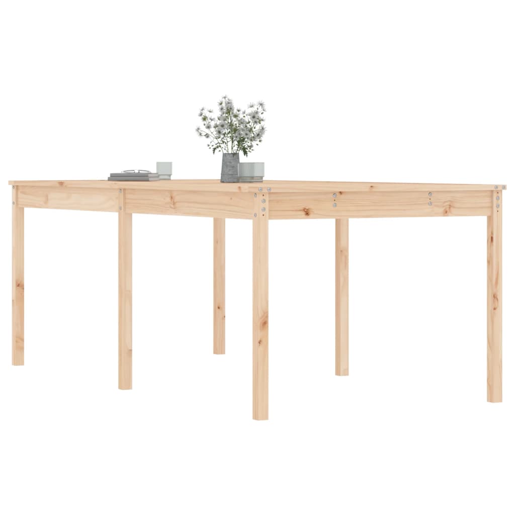 vidaXL Garden Table 203.5x100x76 cm Solid Wood Pine - Brown
