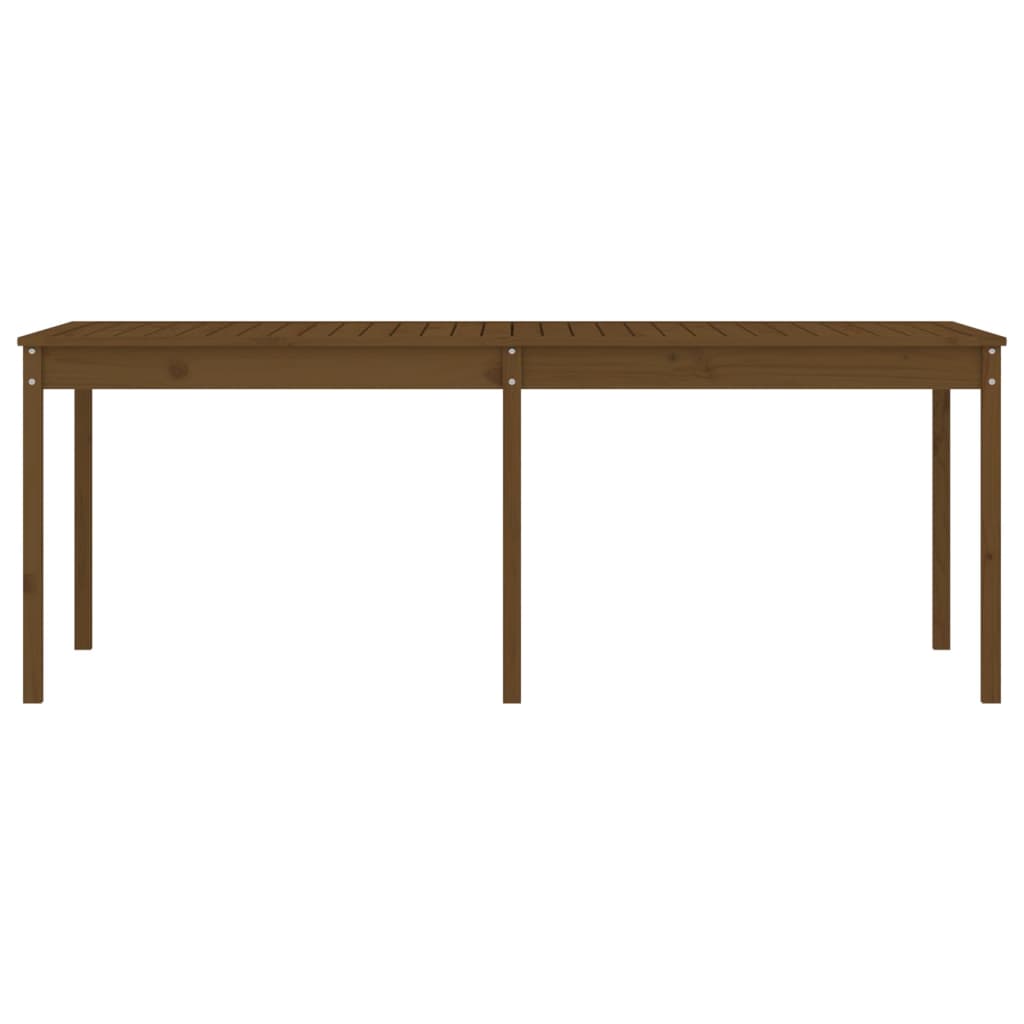 vidaXL Garden Table Honey Brown 203.5x100x76 cm Solid Wood Pine