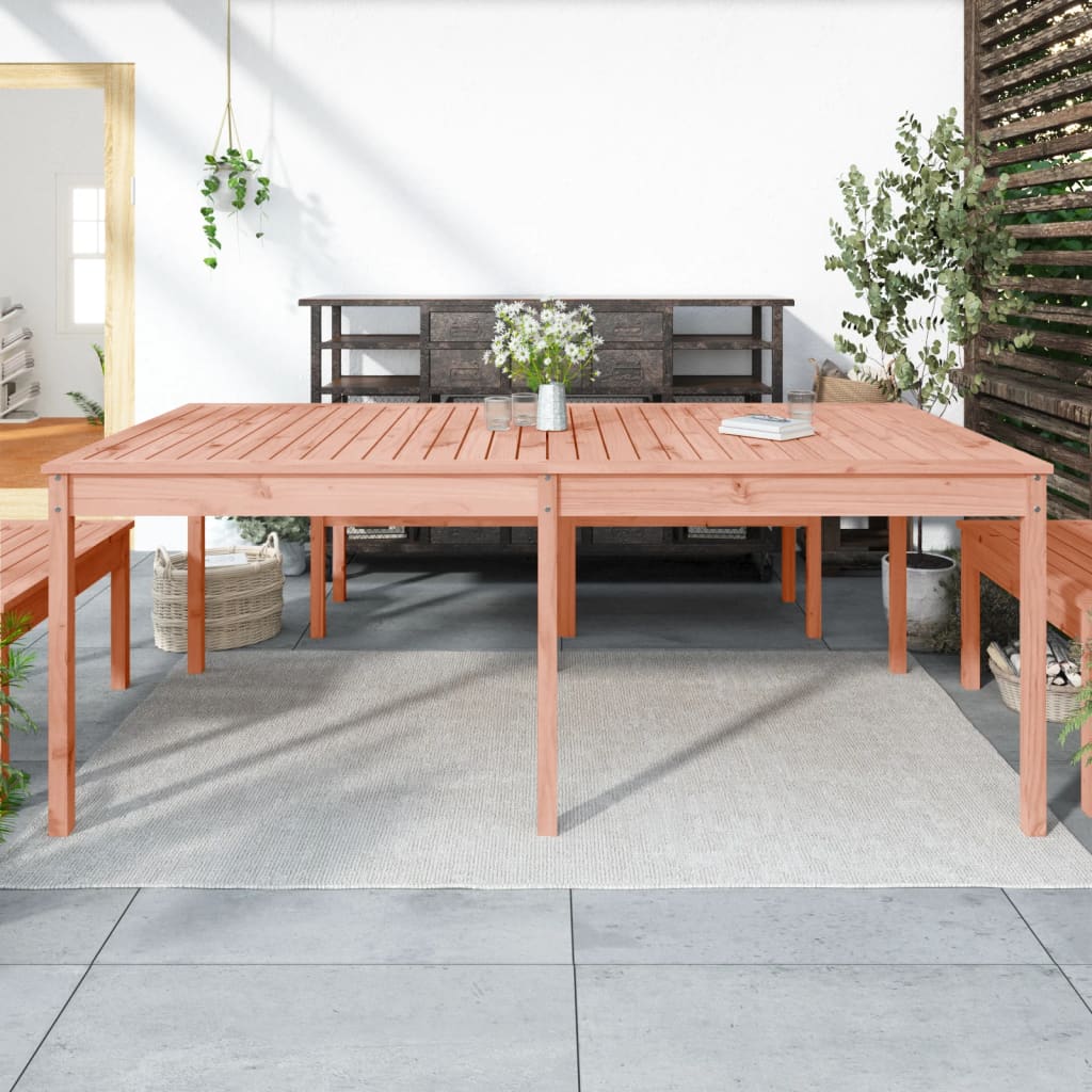 vidaXL Garden Table 203.5x100x76 cm Solid Wood Douglas - Brown