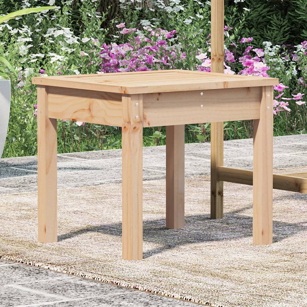 vidaXL Garden Bench | Natural pine | Solid pine wood | Compact | Simplistic - Brown - 50 x 44 x 45 cm