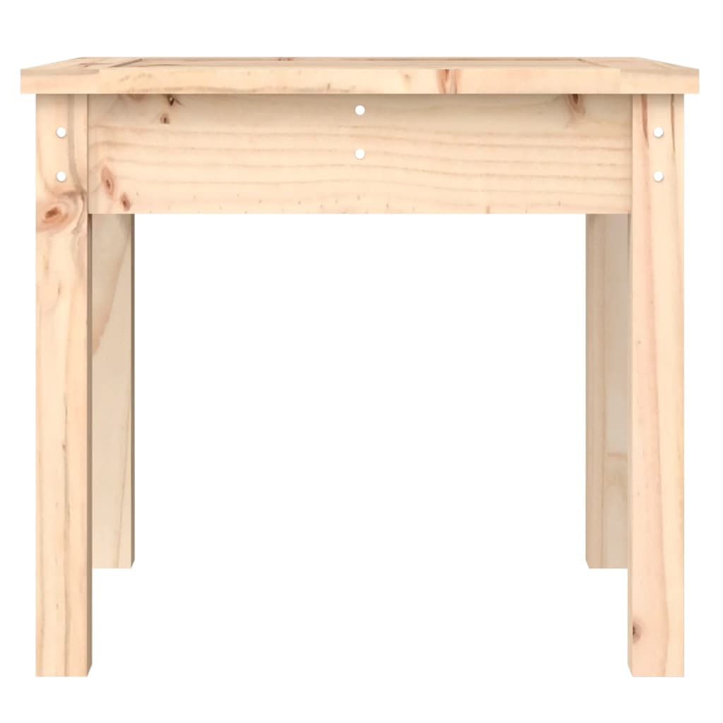 vidaXL Garden Bench | Natural pine | Solid pine wood | Compact | Simplistic - Brown - 50 x 44 x 45 cm