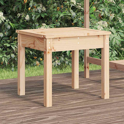 vidaXL Garden Bench | Natural pine | Solid pine wood | Compact | Simplistic - Brown - 50 x 44 x 45 cm