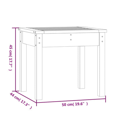 vidaXL Garden Bench White 50x44x45 cm Solid Wood Pine