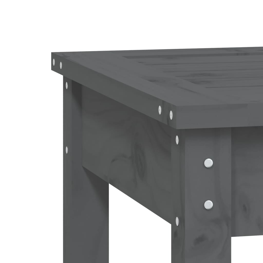 vidaXL Garden Bench | Grey | Solid Pine Wood | Standard | Durable | Garden Bench - 50 x 44 x 45 cm