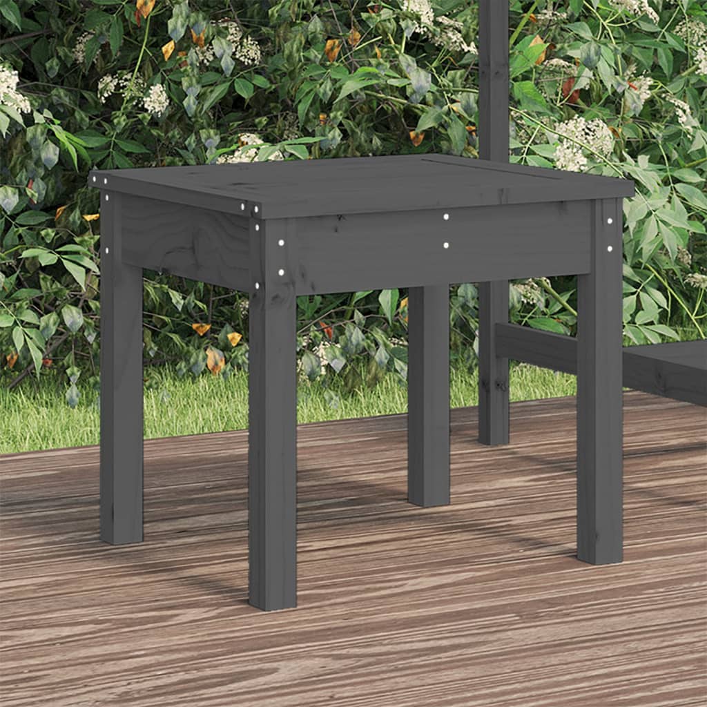vidaXL Garden Bench | Grey | Solid Pine Wood | Standard | Durable | Garden Bench - 50 x 44 x 45 cm