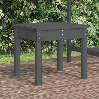 vidaXL Garden Bench | Grey | Solid Pine Wood | Standard | Durable | Garden Bench - 50 x 44 x 45 cm
