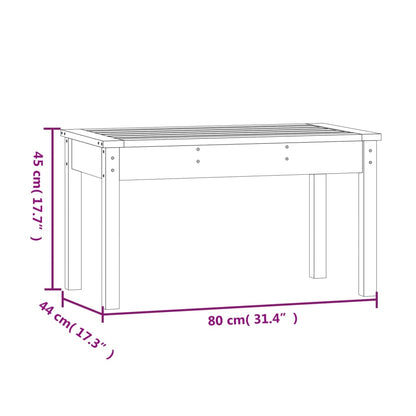 vidaXL Garden Bench Grey 80x44x45 cm Solid Wood Pine