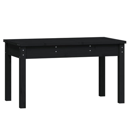vidaXL Garden Bench | Black | Solid Pine Wood | Compact | Sturdy | Garden Bench - 80 x 44 x 45 cm