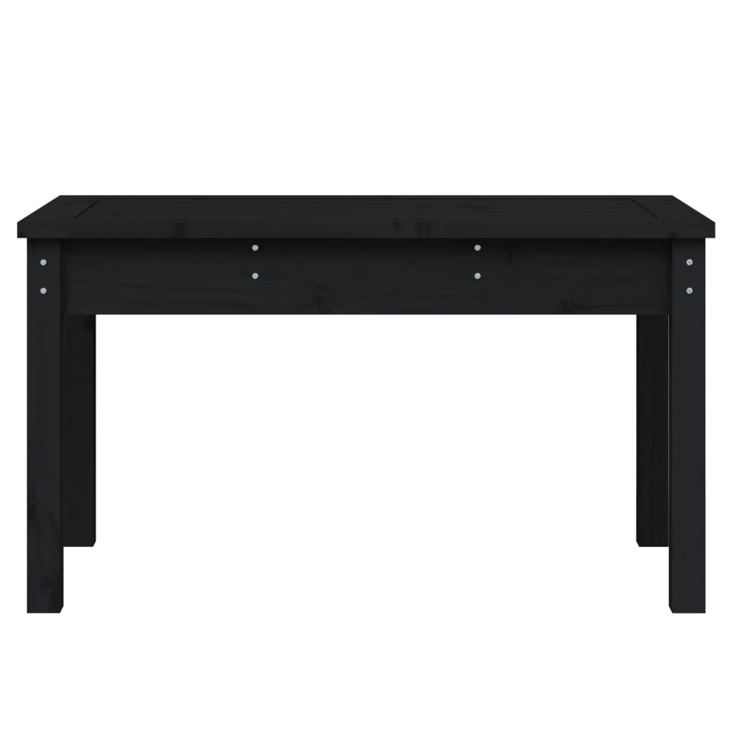 vidaXL Garden Bench | Black | Solid Pine Wood | Compact | Sturdy | Garden Bench - 80 x 44 x 45 cm