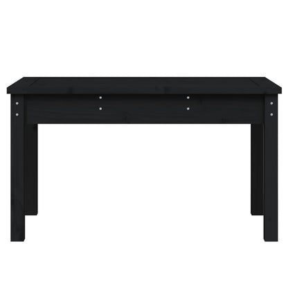 vidaXL Garden Bench | Black | Solid Pine Wood | Compact | Sturdy | Garden Bench - 80 x 44 x 45 cm