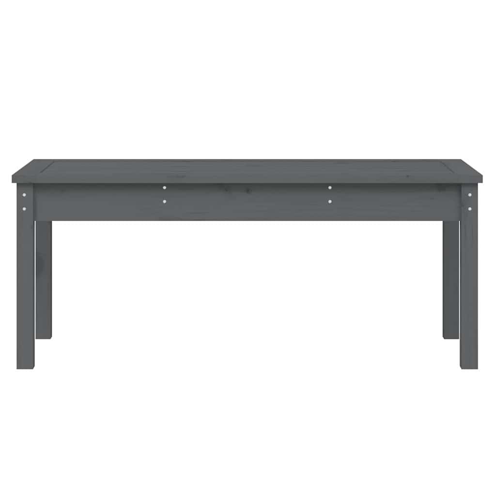 vidaXL Garden Bench Grey 109x44x45 cm Solid Wood Pine