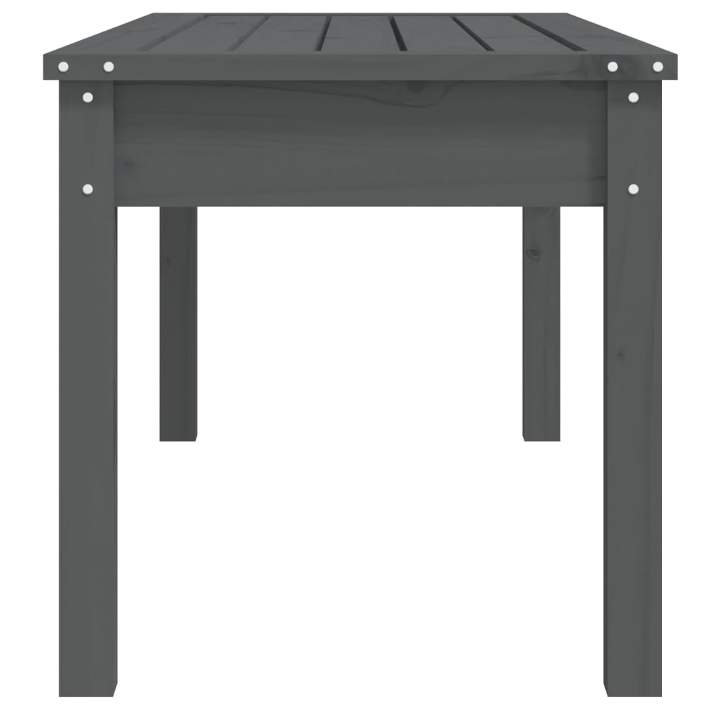 vidaXL Garden Bench Grey 109x44x45 cm Solid Wood Pine