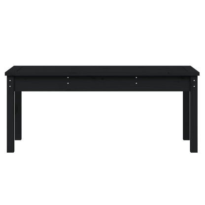 vidaXL Garden Bench Black 109x44x45 cm Solid Wood Pine
