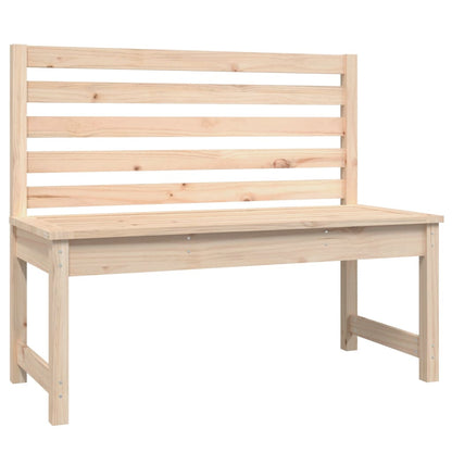 vidaXL Garden Bench 109 cm Solid Wood Pine - Brown - 109 x 48 x 91.5 cm