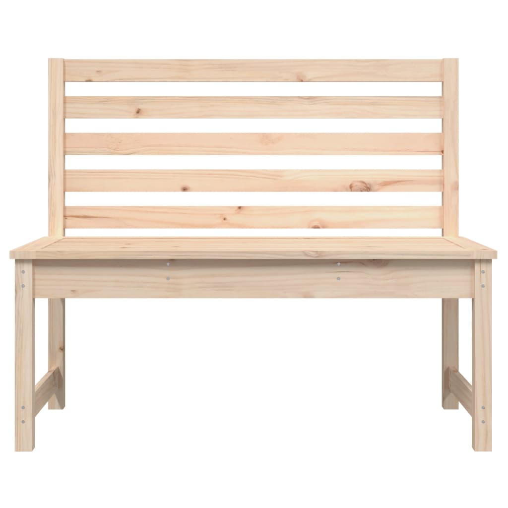 vidaXL Garden Bench 109 cm Solid Wood Pine - Brown - 109 x 48 x 91.5 cm