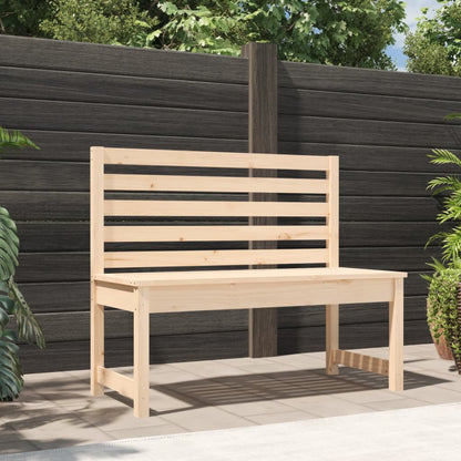 vidaXL Garden Bench 109 cm Solid Wood Pine - Brown - 109 x 48 x 91.5 cm