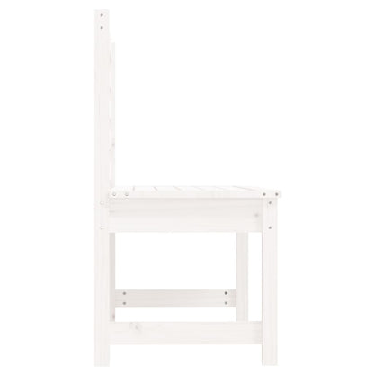 vidaXL Garden Bench White 109 cm Solid Wood Pine - 109 x 48 x 91.5 cm