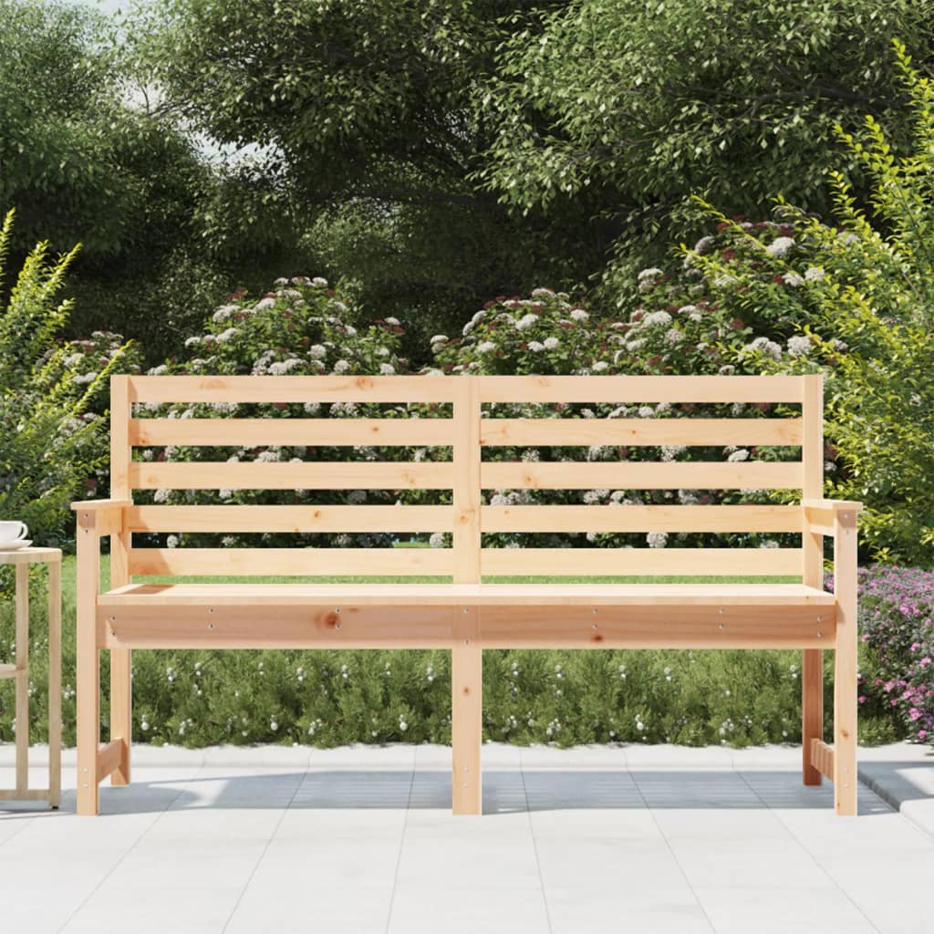 vidaXL Garden Bench 159.5x48x91.5 cm Solid Wood Pine - Brown