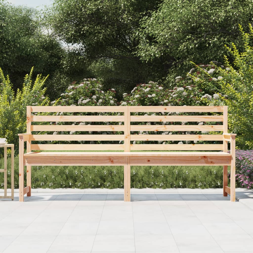 vidaXL Garden Bench 203.5x48x91.5 cm Solid Wood Pine - Brown