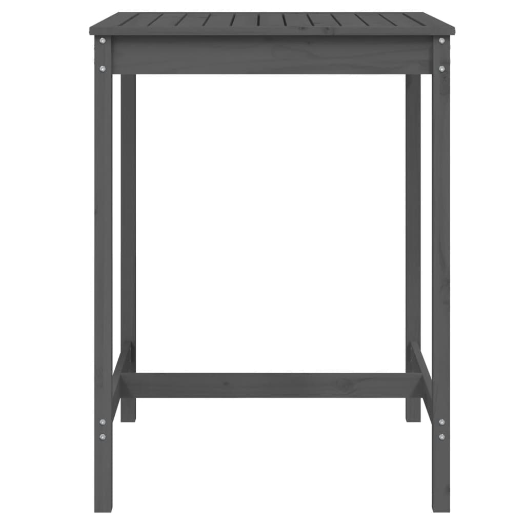 vidaXL Garden Table Grey 82.5x82.5x110 cm Solid Wood Pine